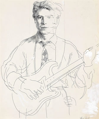 David Bowie by Adrian George - Auction record, sale price, and art valuation. Compare with similar artists and explore comparable artworks.