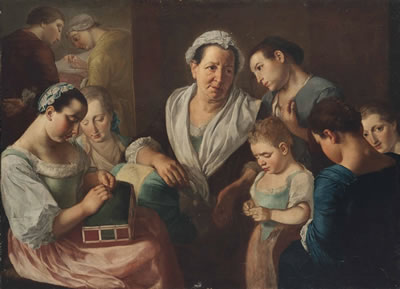 Sewing school by Giuseppe Bonito - Auction record, sale price, and art valuation. Compare with similar artists and explore comparable artworks.