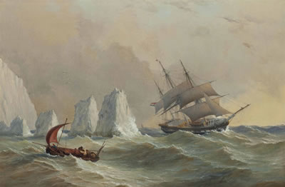 A Dutch merchantman passing the Needles by Charles Gregory - Auction record, sale price, and art valuation. Compare with similar artists and explore comparable artworks.