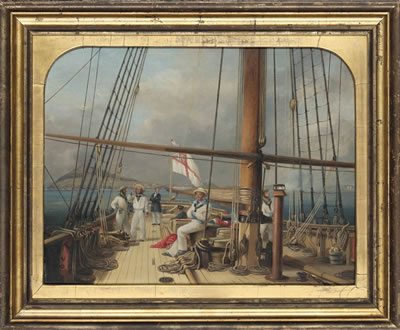 The R.Y.S. cutter yacht Ganymede, with the owner J.H.W. Pigott Smyth Pigott Esq. on deck by Nicholas Matthew Condy - Auction record, sale price, and art valuation. Compare with similar artists and explore comparable artworks.