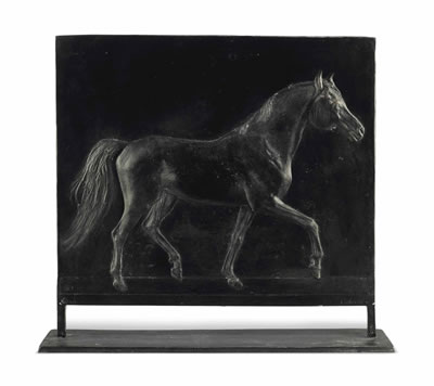 A relief of a horse