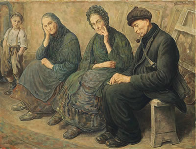Models in the artist's studio