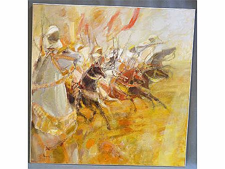 Combat à cheval by Simone Sauzereau-Guerin - Auction record, sale price, and art valuation. Compare with similar artists and explore comparable artworks.
