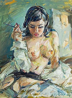 FEMME FATALE by Klaudiusz Abramski - Auction record, sale price, and art valuation. Compare with similar artists and explore comparable artworks.