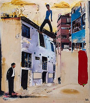 "The Director of the Museum of Modern Art considering a dialectic.", 1990