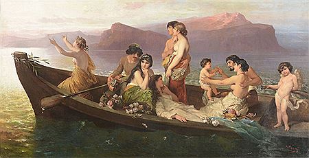 Eros ferrying lovers to Cythera