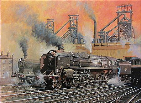 British Rail Class 9F Steam Locomotive at Tyne Dock