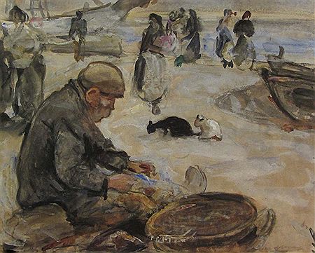 Sample artwork by Fred Mayor (1866 - 1916), known for impressionist landscape, coastal, genre painting - View similar artists and auction records