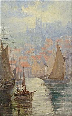 Whitby Harbour and Abbey