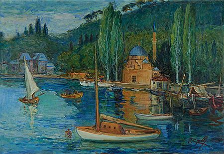 Sample artwork by Ibrahim Calli (1882 - 1960), known for impressionism, adapting western art to turkish culture - View similar artists and auction records