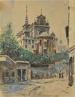 Church of St. Ann in Warsaw by Marian Puchalski - Auction record, sale price, and art valuation. Compare with similar artists and explore comparable artworks.