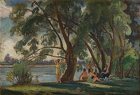 Woman bathing