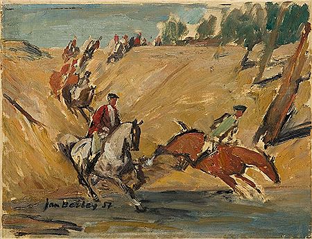 Crossing the river, 1957