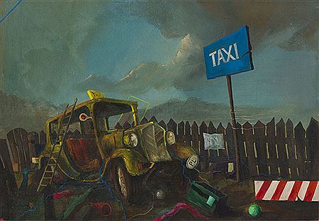 Taxi by Daniel Jerzy de Tramecourt - Auction record, sale price, and art valuation. Compare with similar artists and explore comparable artworks.