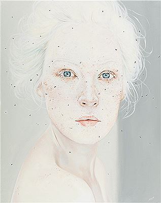 Sample artwork by Denys Molerio Pena (Born 1988), known for female head portrait painting, nudes - View similar artists and auction records
