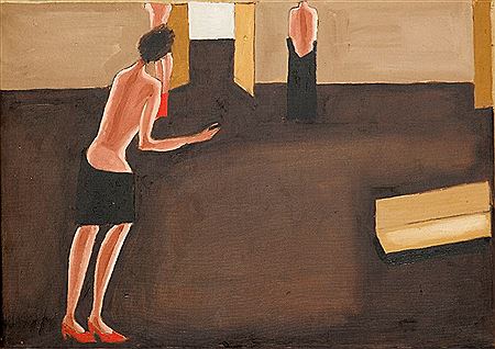 Nude in an interior