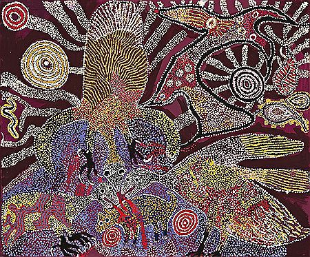 Sample artwork by Iluwanti Ken (Born 1944), known for aboriginal art - View similar artists and auction records