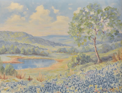 Bluebonnets by Pearl Shockley - Auction record, sale price, and art valuation. Compare with similar artists and explore comparable artworks.