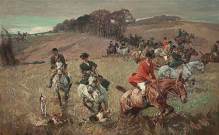 A Fox Hunt in the Midlands 1912