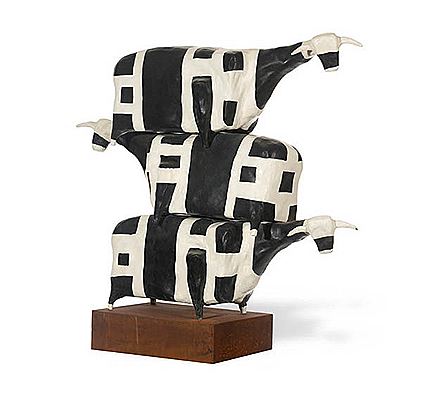 Three Cows Stacked 2001