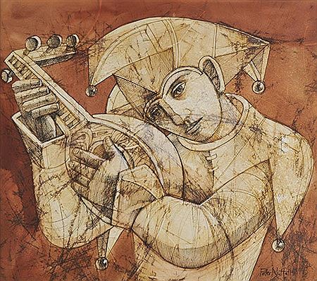 Jester, 1991 by Peter Nuttall - Auction record, sale price, and art valuation. Compare with similar artists and explore comparable artworks.