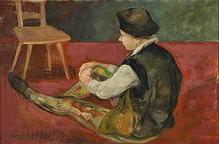 Sitzender Harlekin