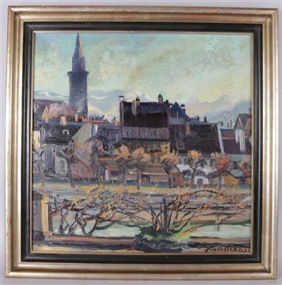 "Draupromande mit Blick auf die Stadtpfarrkirche"