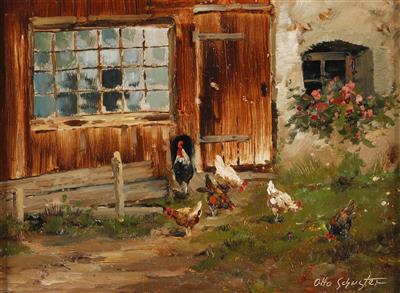 "Hühnerhof" by Otto Schuster - Auction record, sale price, and art valuation. Compare with similar artists and explore comparable artworks.