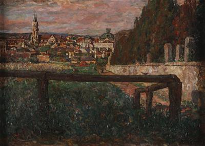 "Blick auf Klosterneuburg" by Reinhold Klaus - Auction record, sale price, and art valuation. Compare with similar artists and explore comparable artworks.
