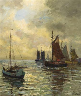 Boats at Sea by Wilhelm Mosblech - Auction record, sale price, and art valuation. Compare with similar artists and explore comparable artworks.