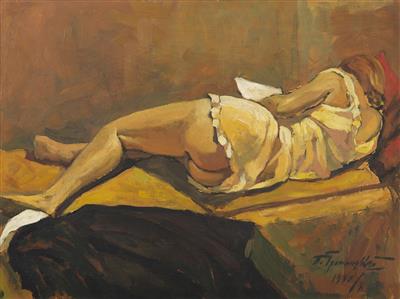 A Female Reader by Pavel Antonovic Gromnickij - Auction record, sale price, and art valuation. Compare with similar artists and explore comparable artworks.