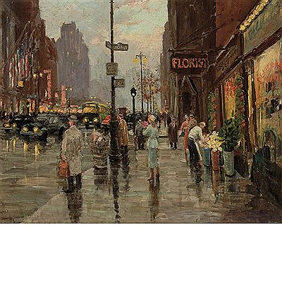 Sample artwork by Ernest Frederick Meyer (1863 - 1952), known for landscape, genre and figure painting - View similar artists and auction records