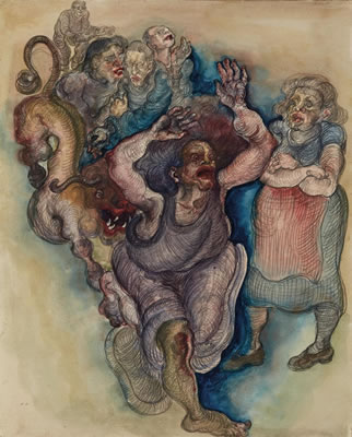 Running from the Village Bull (Vor dem Dorfbullen), 1931