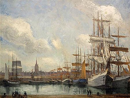 View of a Port by Joseph Marie Tournier - Auction record, sale price, and art valuation. Compare with similar artists and explore comparable artworks.