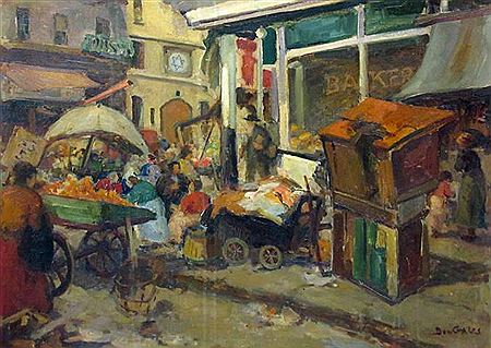 East Side Market by Ben Galos - Auction record, sale price, and art valuation. Compare with similar artists and explore comparable artworks.