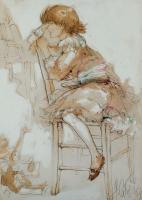 Niña en la silla