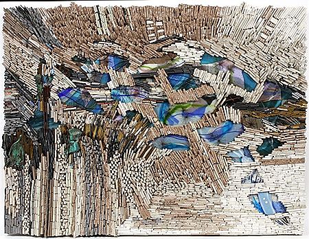 TILE, GLASS, & METAL WALL SCULPTURE