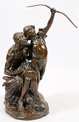 THE SUN VOW" by Hermon Atkins MacNeil - Auction record, sale price, and art valuation. Compare with similar artists and explore comparable artworks.