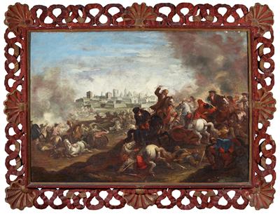 Pair of Battle scenes by Ilario Spolverini - Auction record, sale price, and art valuation. Compare with similar artists and explore comparable artworks.