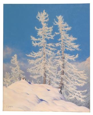 Sample artwork by Felix Heuberger (1888 - 1968), known for high mountain landscape painting - View similar artists and auction records