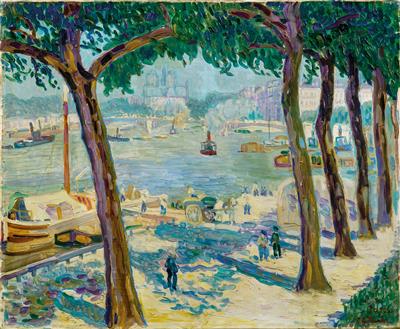 View of Notre Dame from Port Henry IV in Paris/At the Seine