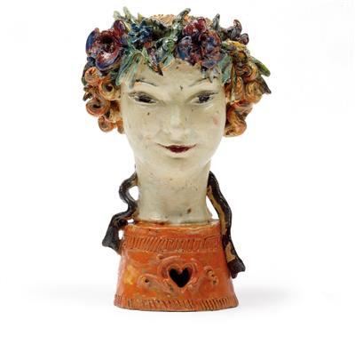 A girl’s head with a garland of flowers by Susi Singer-Schinnerl - Auction record, sale price, and art valuation. Compare with similar artists and explore comparable artworks.