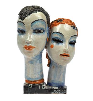 A double head by Gudrun Baudisch-Wittke - Auction record, sale price, and art valuation. Compare with similar artists and explore comparable artworks.