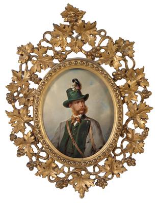 Kaiser Franz Joseph I. von Österreich, Porträt des jungen Kaisers im Ischler Jagdkostüm by Franz Russ I - Auction record, sale price, and art valuation. Compare with similar artists and explore comparable artworks.