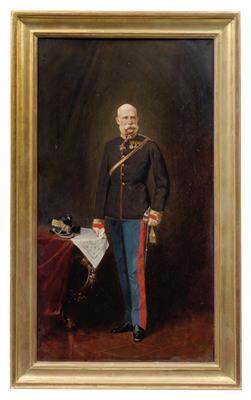 Kaiser Franz Joseph I. von Österreich, Porträt des Kaisers als Oberstinhaber des Festungsartillerie-Regiments Kaiser No. 1 by Hans Gottfried Wilda - Auction record, sale price, and art valuation. Compare with similar artists and explore comparable artworks.