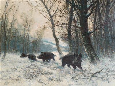Sample artwork by Friedrich Joseph Nicolai Heydendahl (1844 - 1906), known for winter landscapes, oil painting - View similar artists and auction records