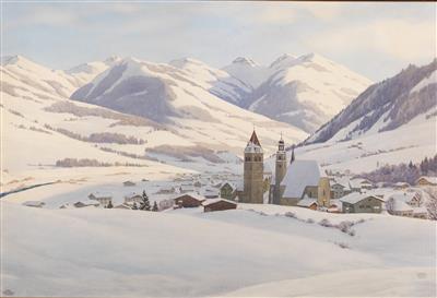 A view across snow covered Kitzbühel