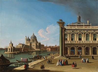 View of the Piazzetta looking towards the Grand Canal with the Punta della Dogana and the Salute, Venice by Jacobo Fabris - Auction record, sale price, and art valuation. Compare with similar artists and explore comparable artworks.