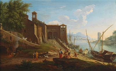 The roman harbour Ripa Grande and an idealized view with the Sponda del Tevere (2)