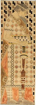 ‘Merlinsage’, 3 working sketches for a 9-part frieze (inlays), for the World’s Fair in St. Louis